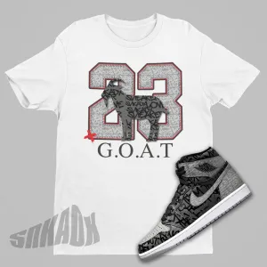 23 G.O.A.T Shirt to Match Air Jordan 1 Retro High OG Rebellionaire