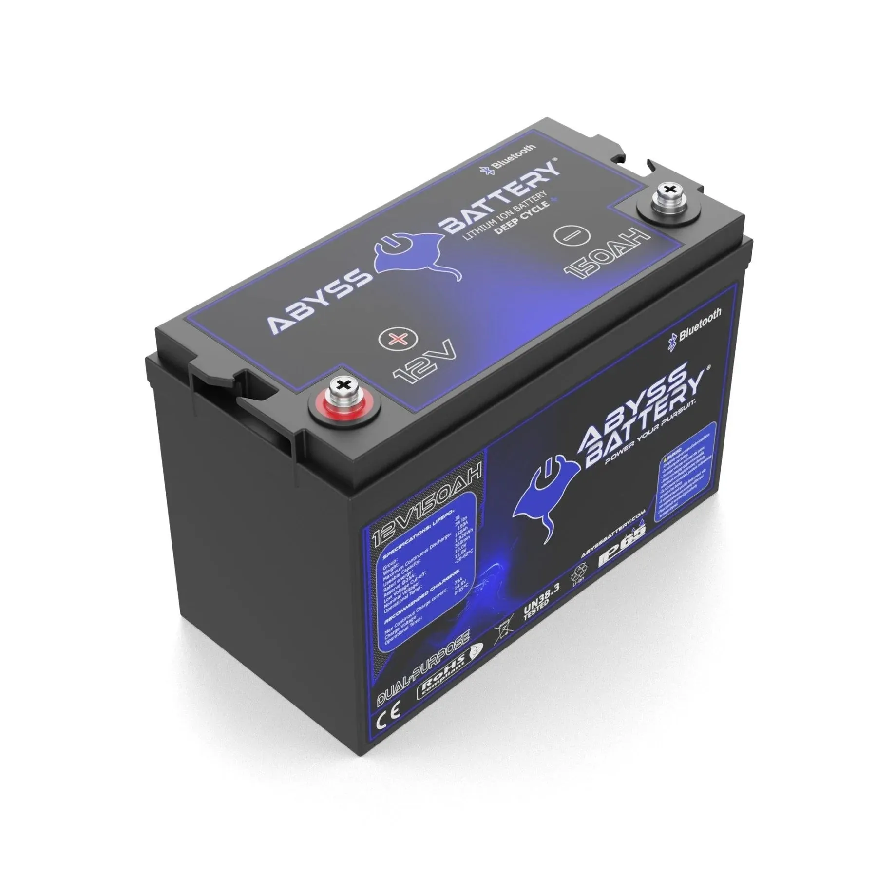 Abyss® 12V 150Ah Dual Purpose Lithium Marine Battery