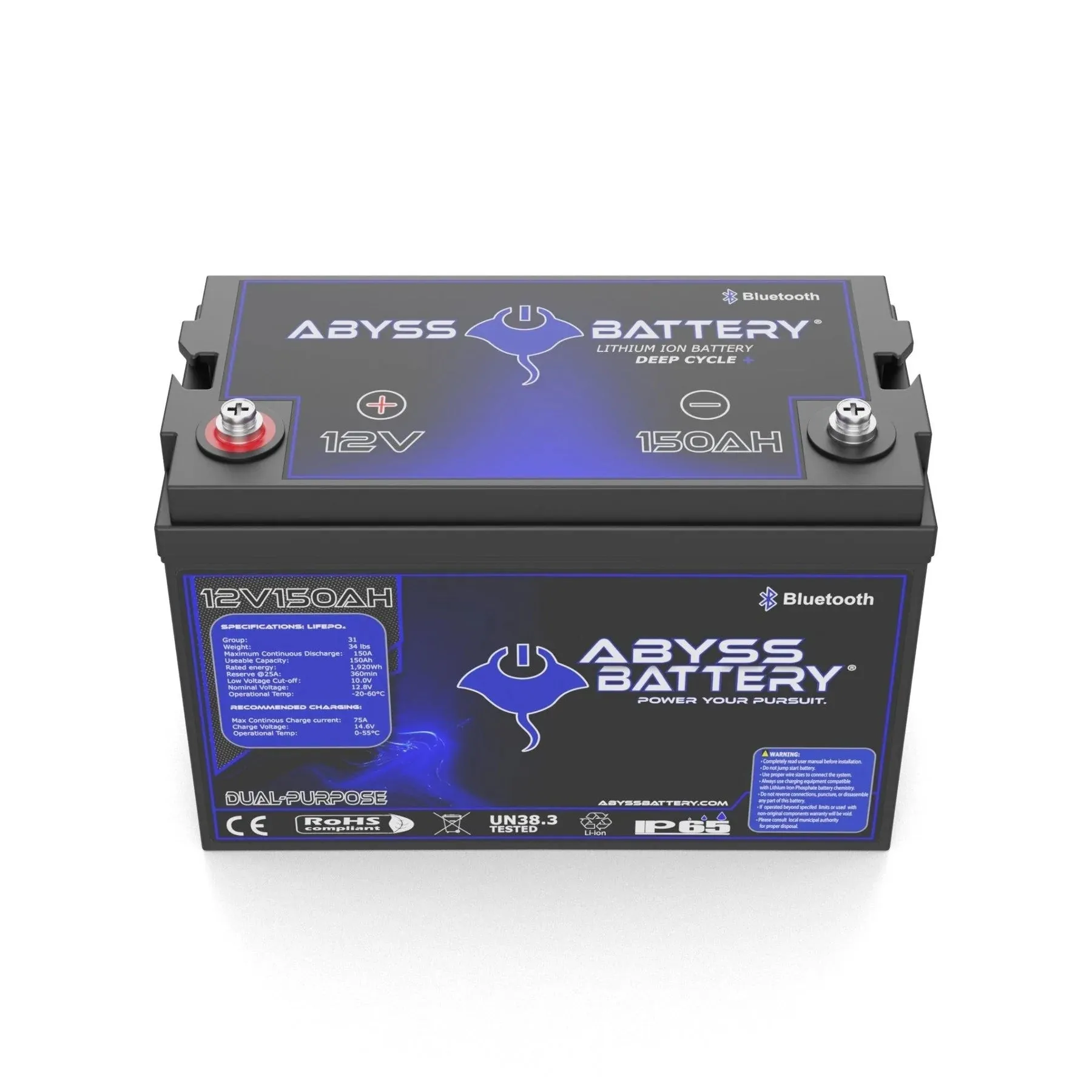 Abyss® 12V 150Ah Dual Purpose Lithium Marine Battery