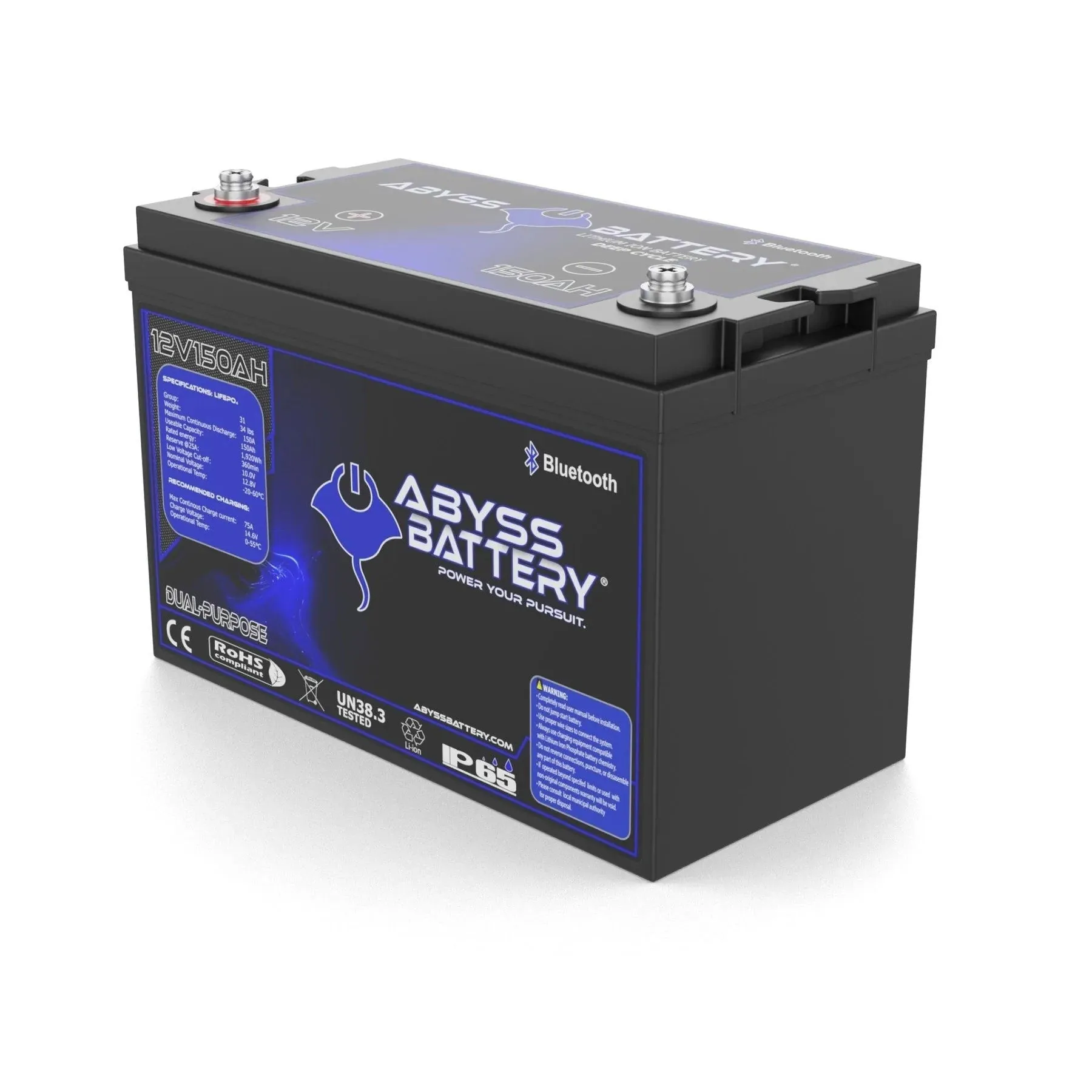 Abyss® 12V 150Ah Dual Purpose Lithium Marine Battery