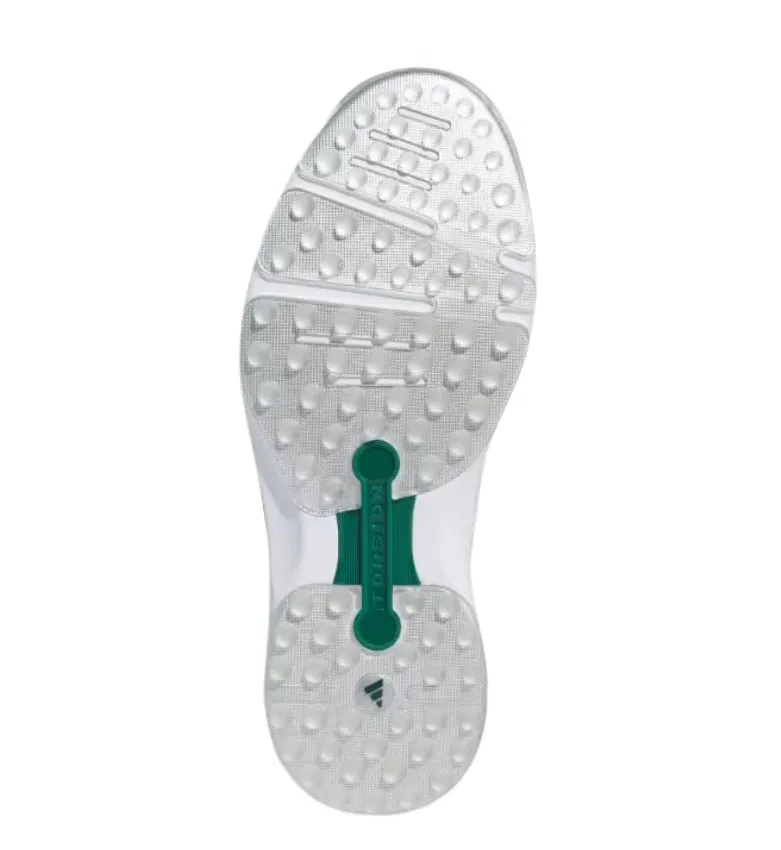 Adidas MC80 Spikeless Golf Shoes - White/Silver/Collegiate Green