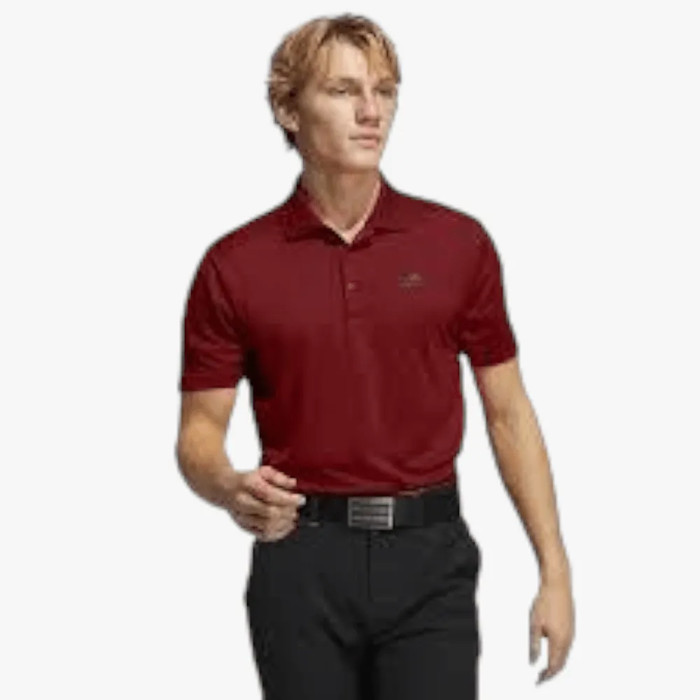 adidas Mens Short Sleeve Polo Golfer Viccri Maroon