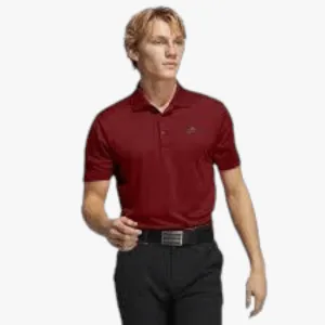 adidas Mens Short Sleeve Polo Golfer Viccri Maroon