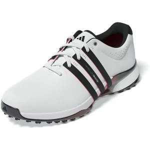 Adidas Men's Tour360 25 Spikeless Golf Shoes - White/Black/Lucid Red