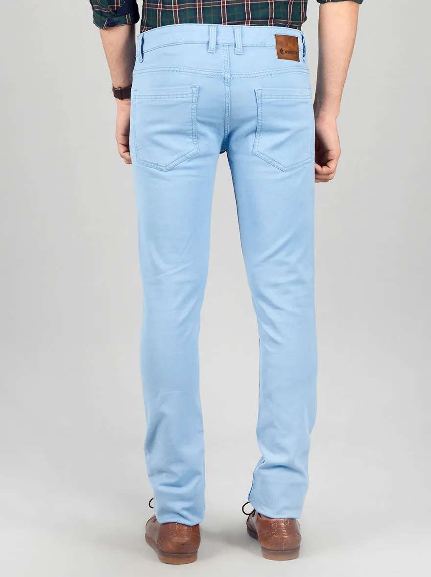 Air Blue Solid Narrow Fit Jeans | Greenfibre