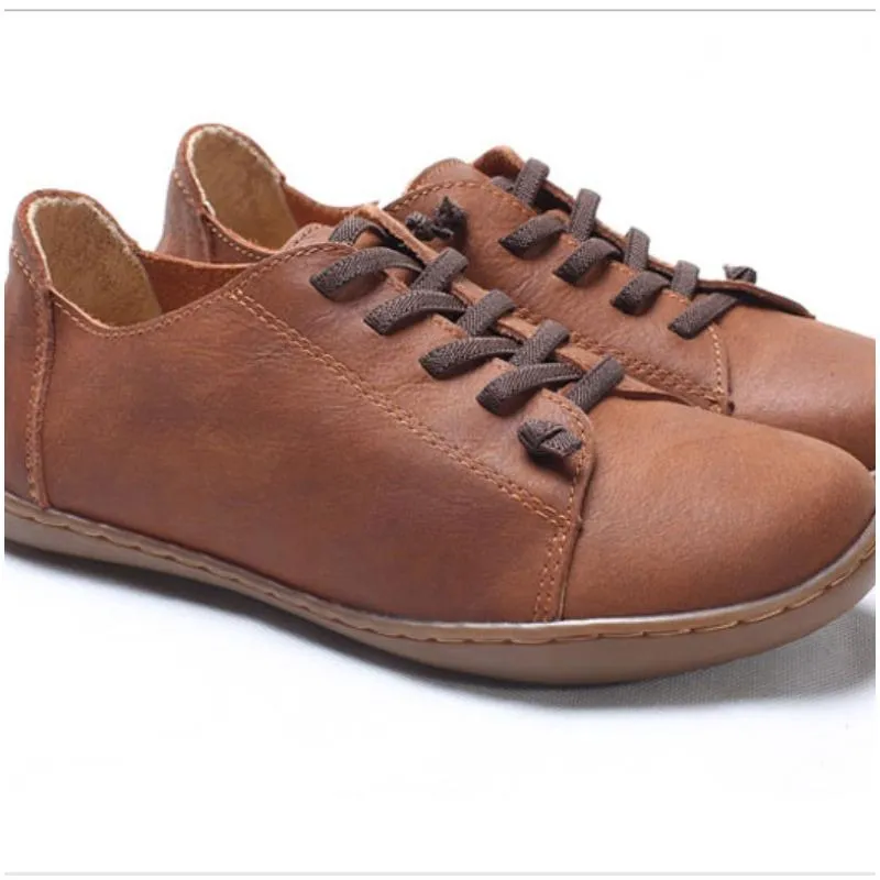 Authentic Leather Plain Toe Shoes