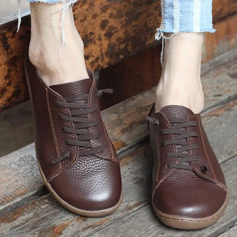 Authentic Leather Plain Toe Shoes