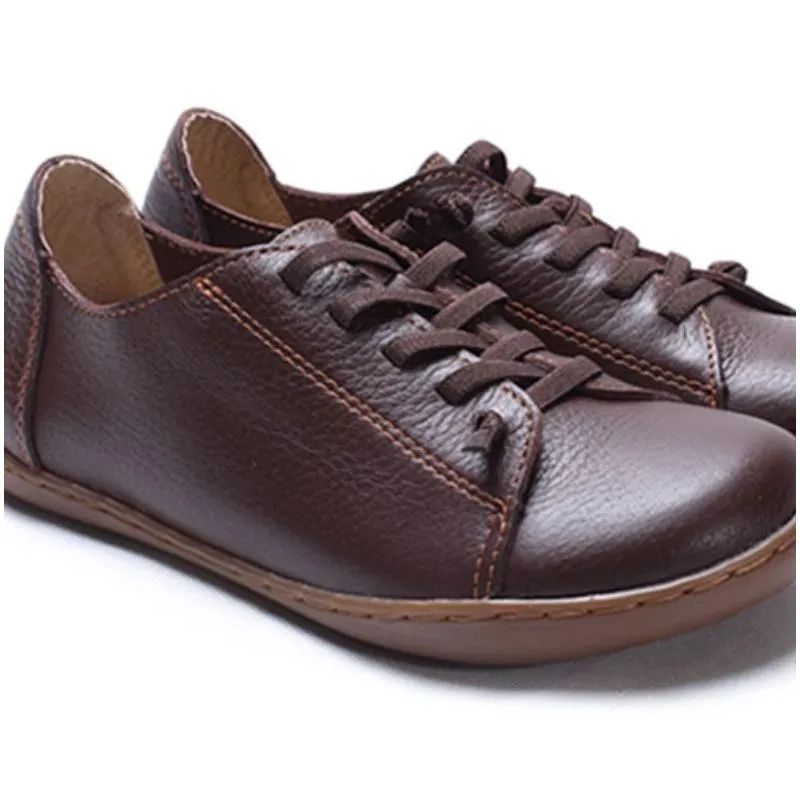 Authentic Leather Plain Toe Shoes