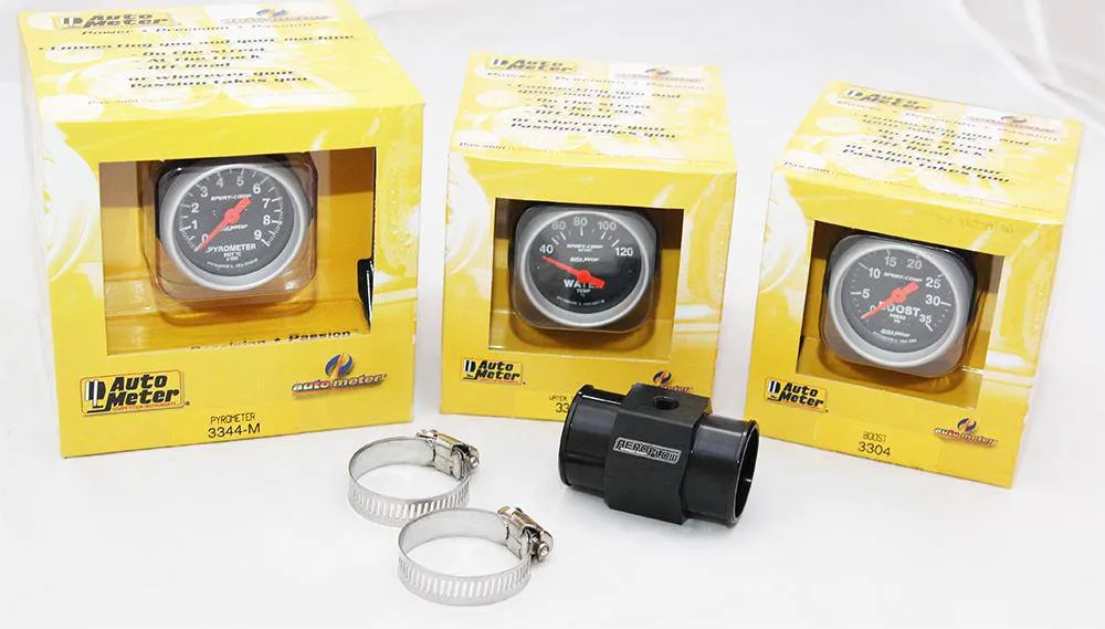 Autometer Water, Boost, EGT Gauge Kit