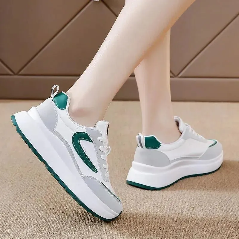 Autumn Running Shoes Women Thick Sole Casual Shoes Fashion Platform Sneakers Woman Designer Shoes Flat Walking Shoes for Women