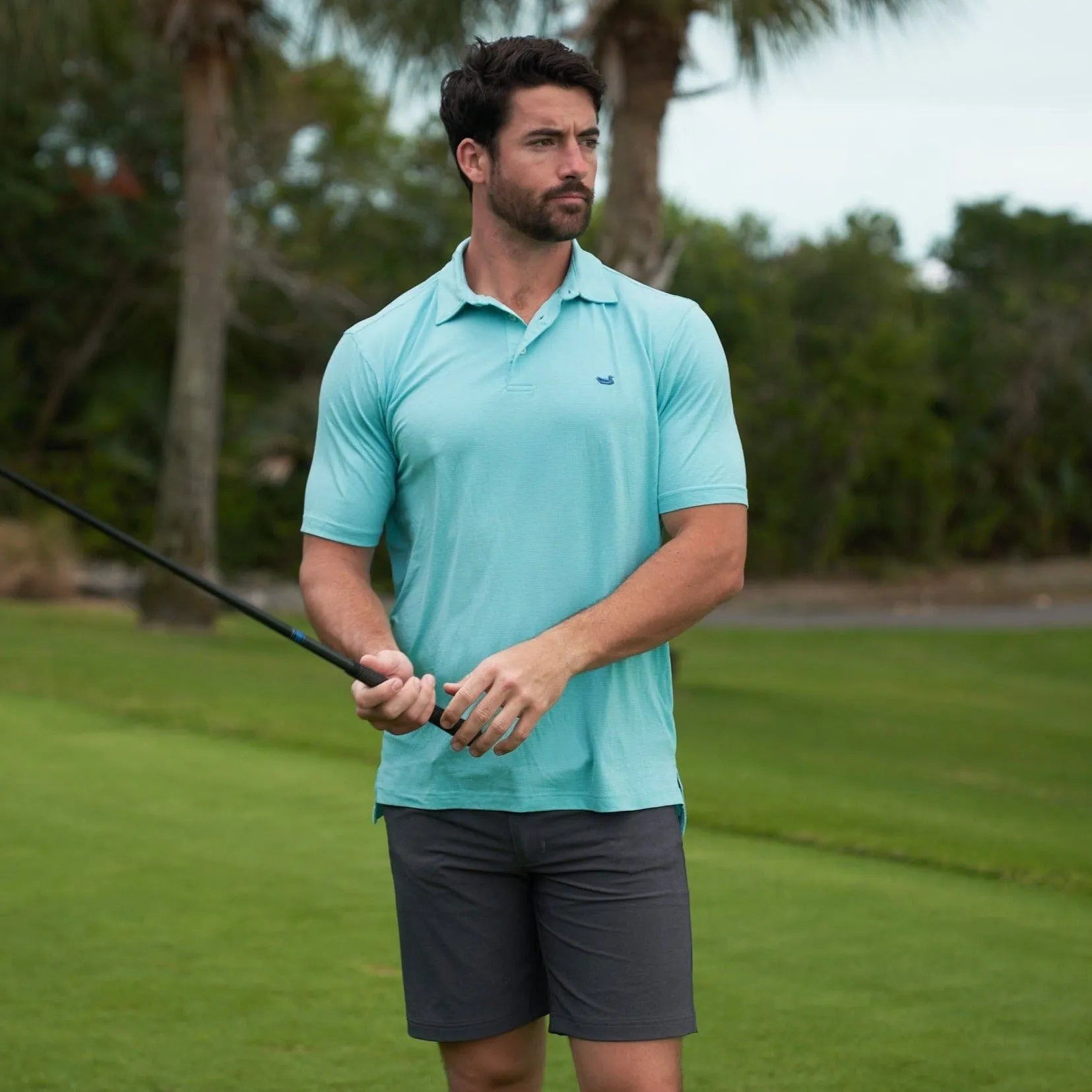 Biscayne Heather Performance Polo