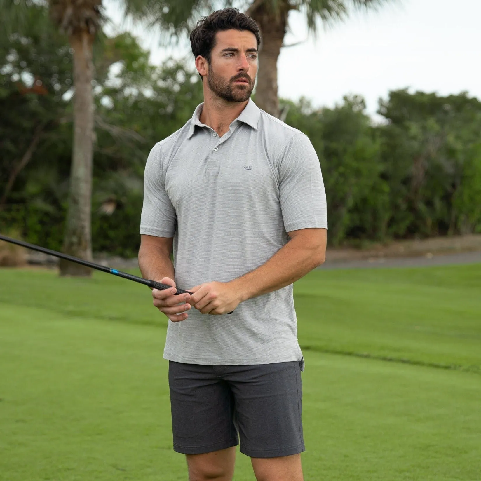 Biscayne Heather Performance Polo