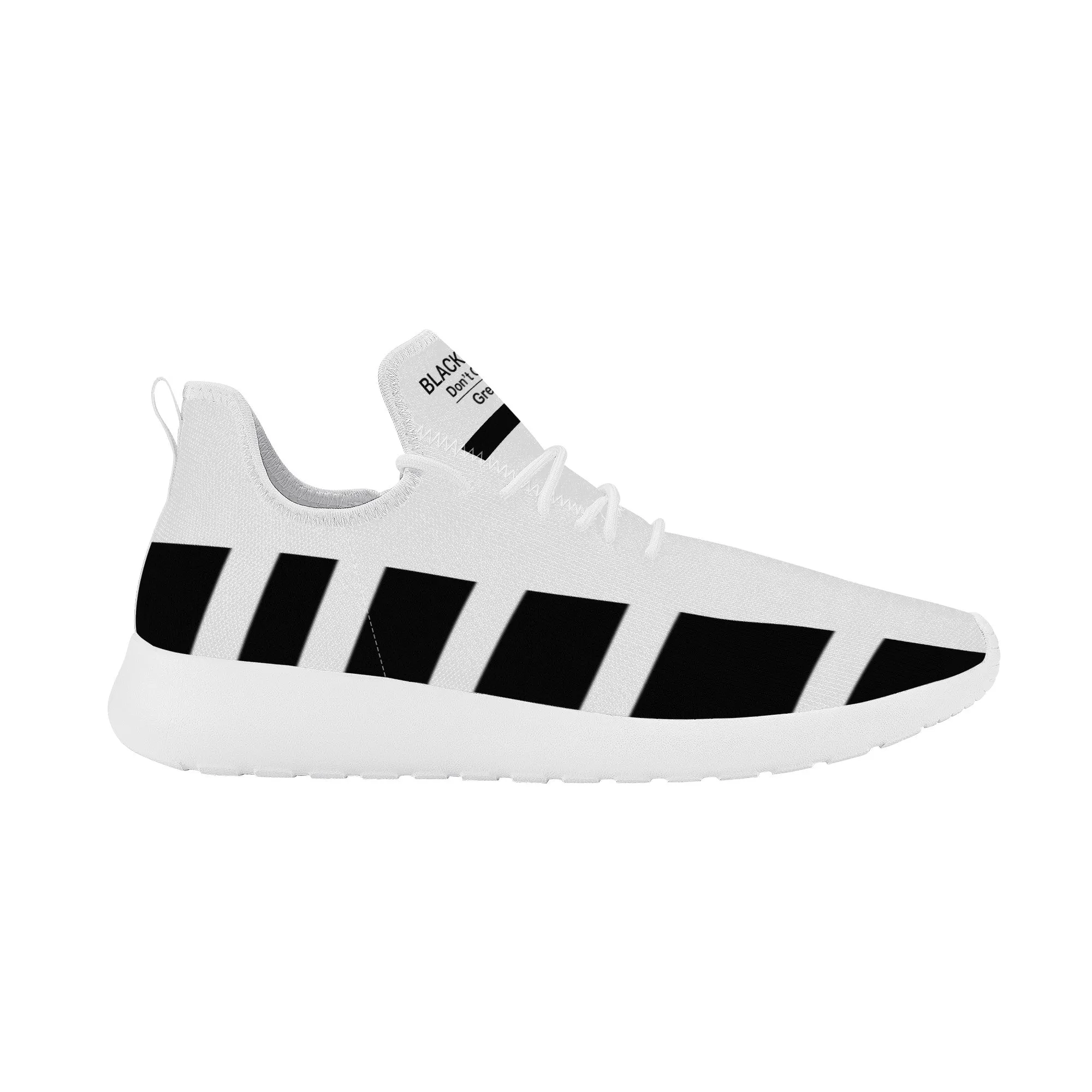 Black People Mesh Knit Sneaker - White