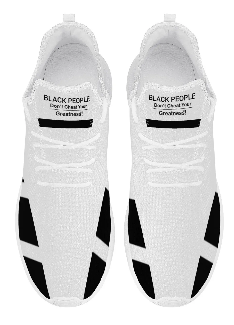 Black People Mesh Knit Sneaker - White