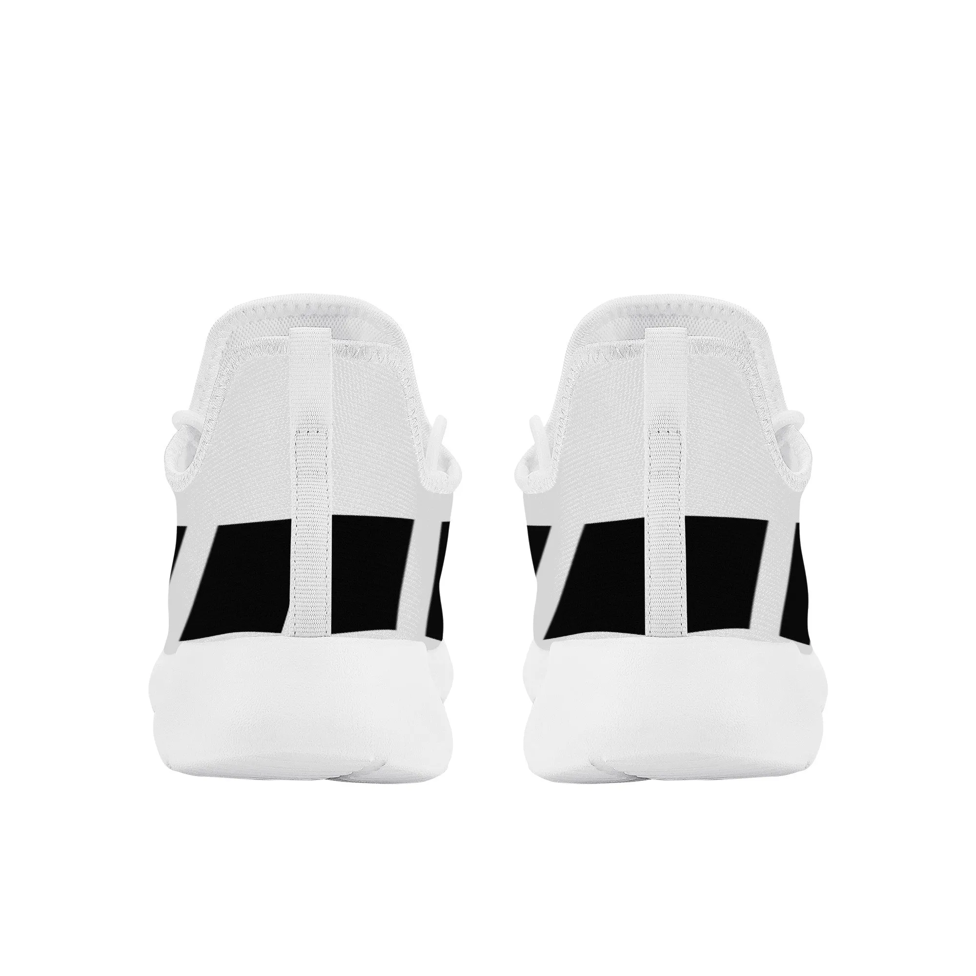 Black People Mesh Knit Sneaker - White