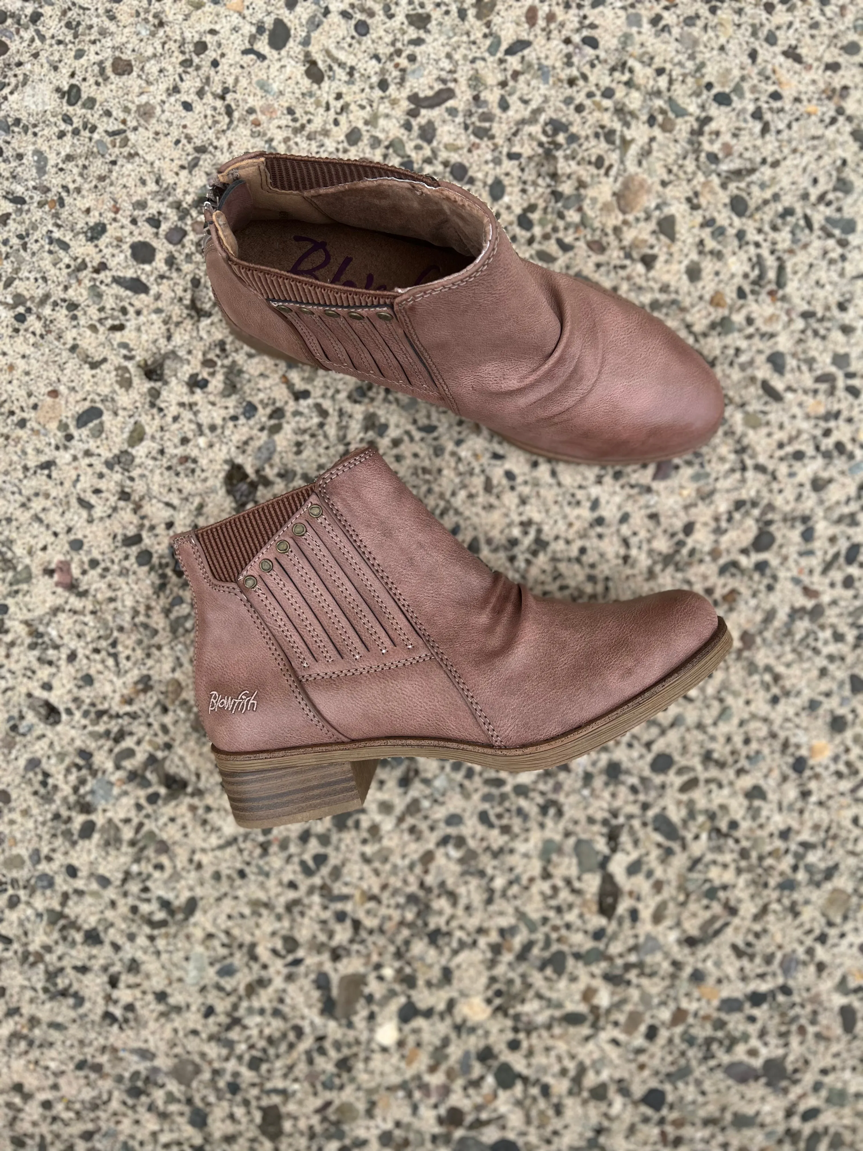 Blowfish Vada Booties (Slate Rose)