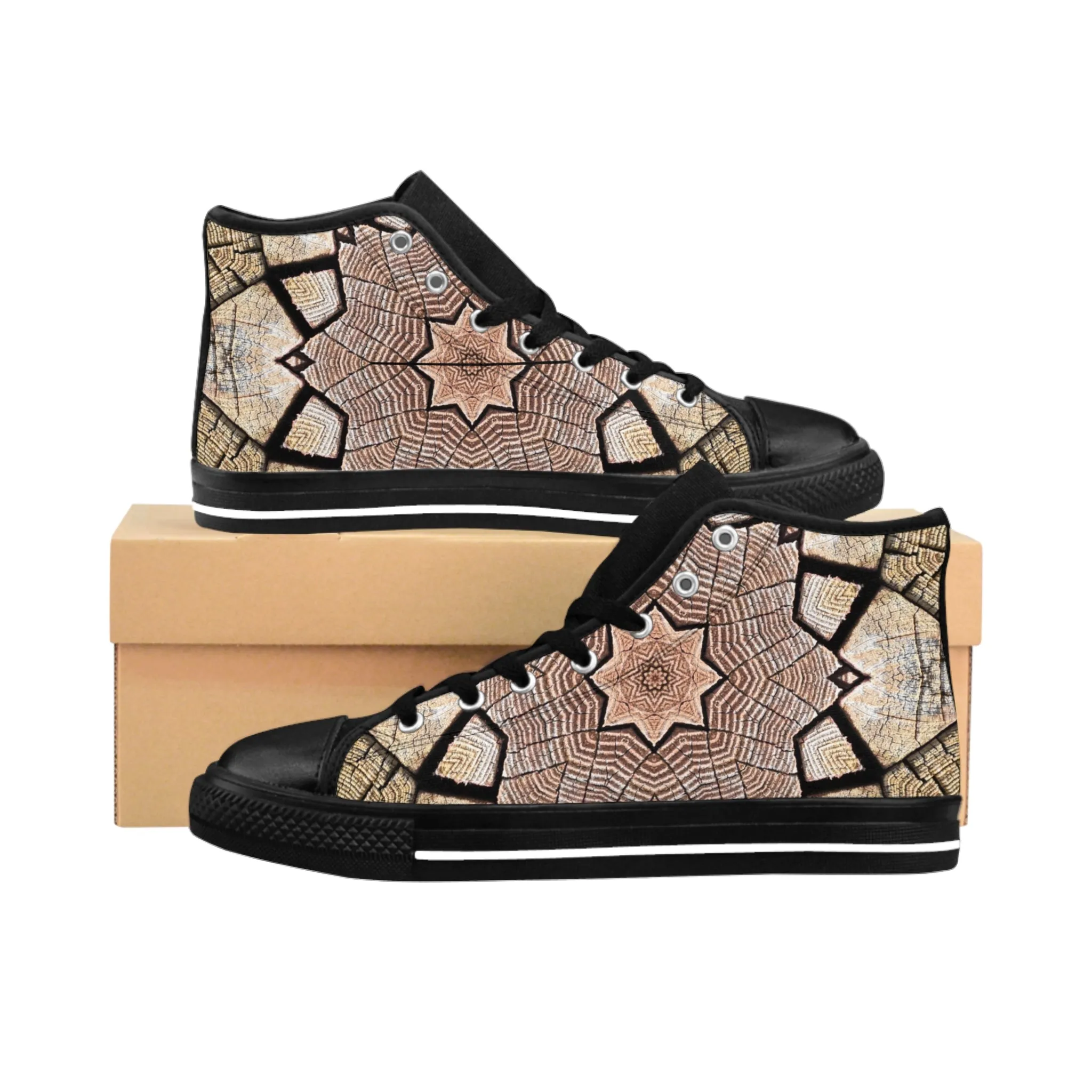 Brown Mandala - Inovax Women's Classic Sneakers