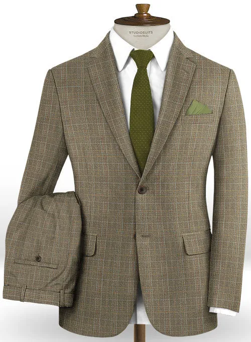 Caccioppoli Dapper Dandy Batito Brown Wool Suit