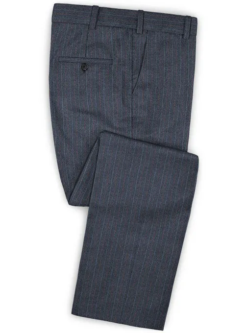 Caccioppoli Dapper Dandy Ortego Indigo Blue Wool Pants