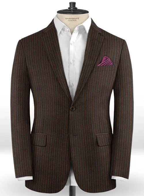 Caccioppoli Dapper Dandy Pinoza Brown Wool Suit