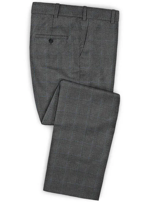 Caccioppoli Dapper Dandy Varto Glen Gray Wool Pants