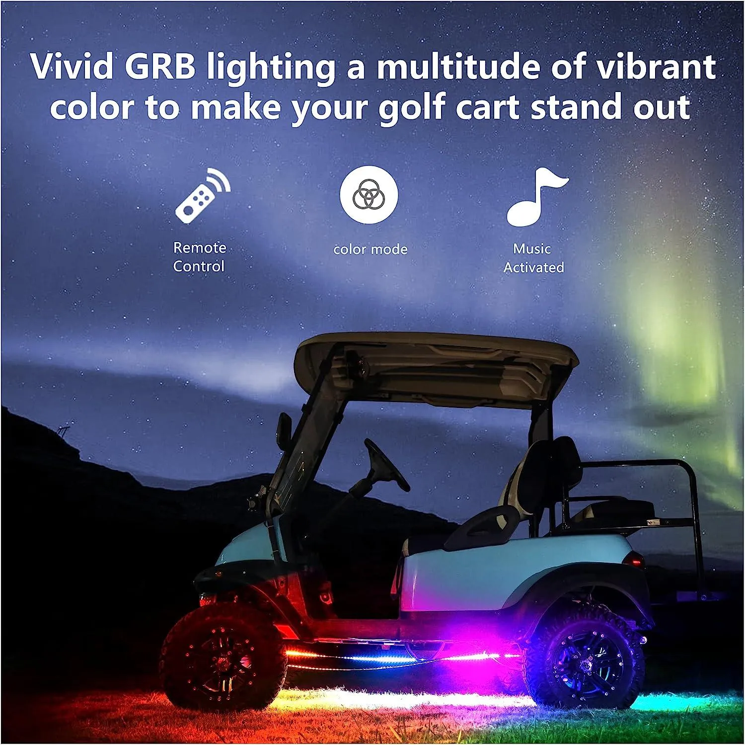 Cool Universal Golf Cart LED Light Strips - 10L0L