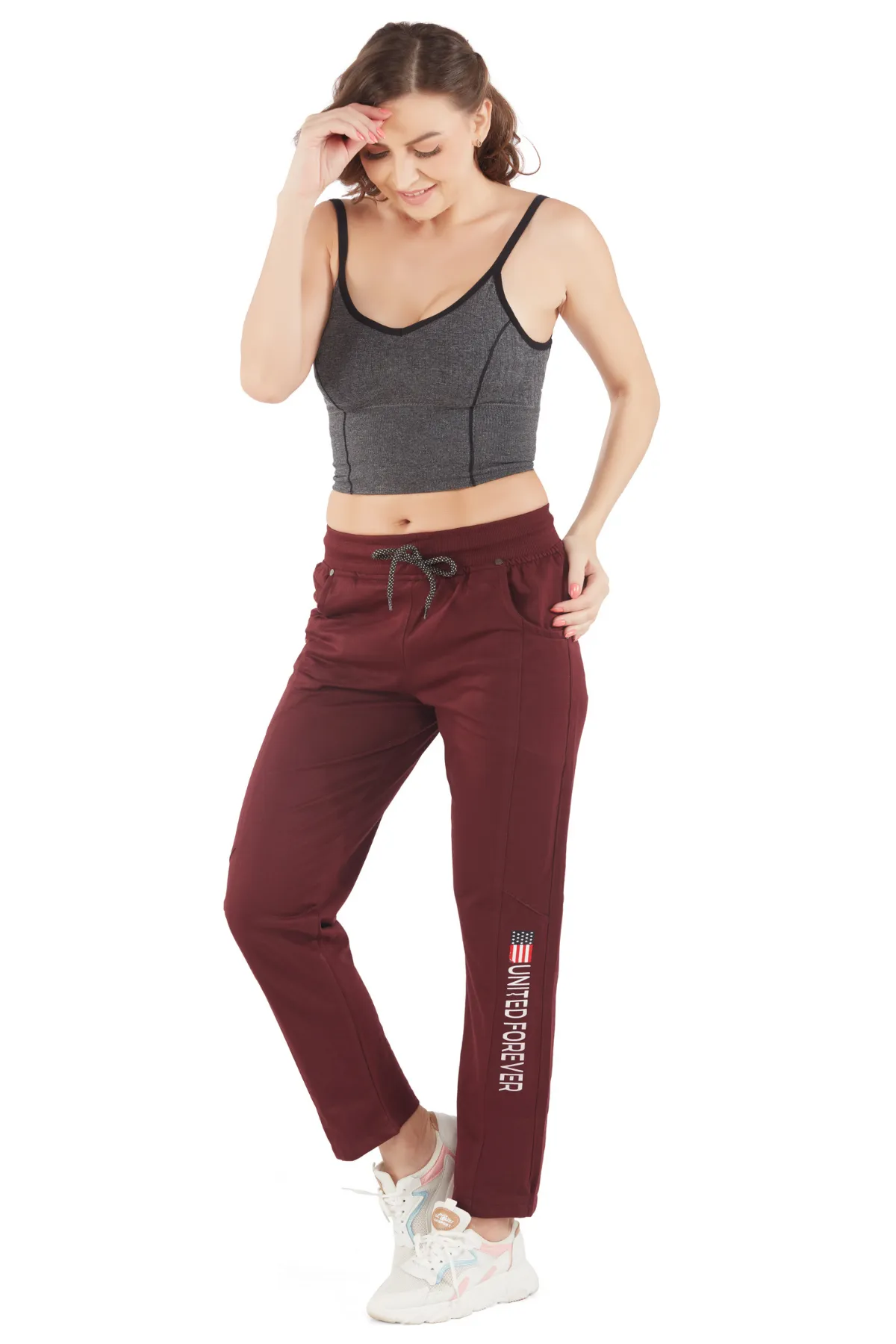 Cotton Regular Fit Lounge Pants For Women