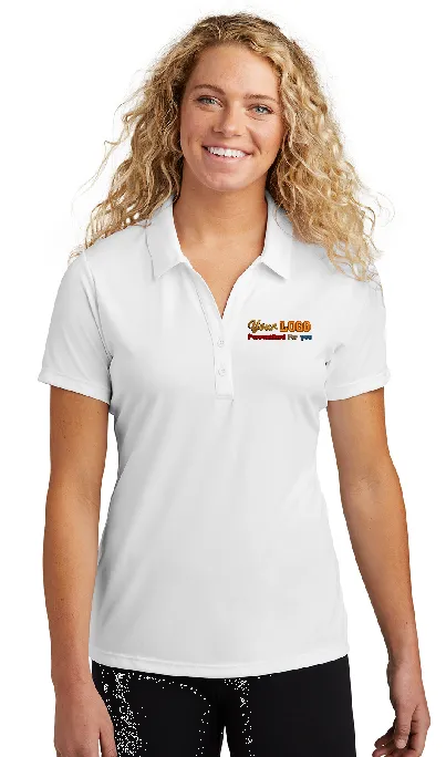 Custom Embroider Personalized Ladies Polo Shirt - Sport-Tek LST550 PosiCharge Competitor Performance Polo - Max 4in by 4in Embroidery Logo