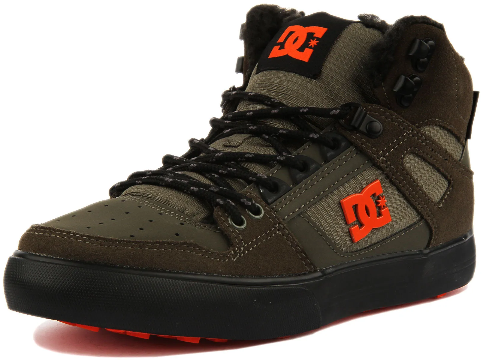 Dc Shoes Pure Hi Top Wc In Olive For Men