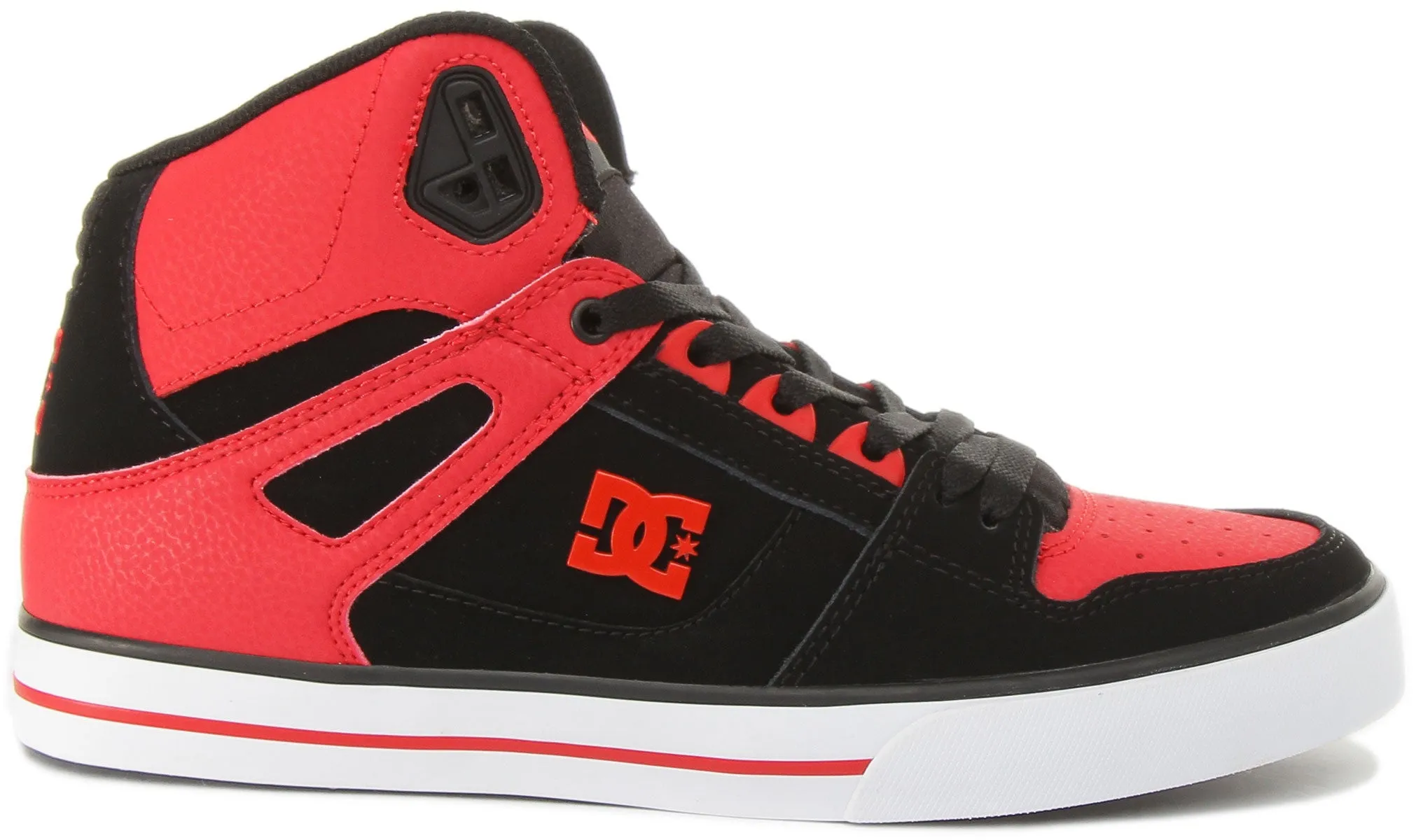 Dc Shoes Pure High Top In Black Red For Men