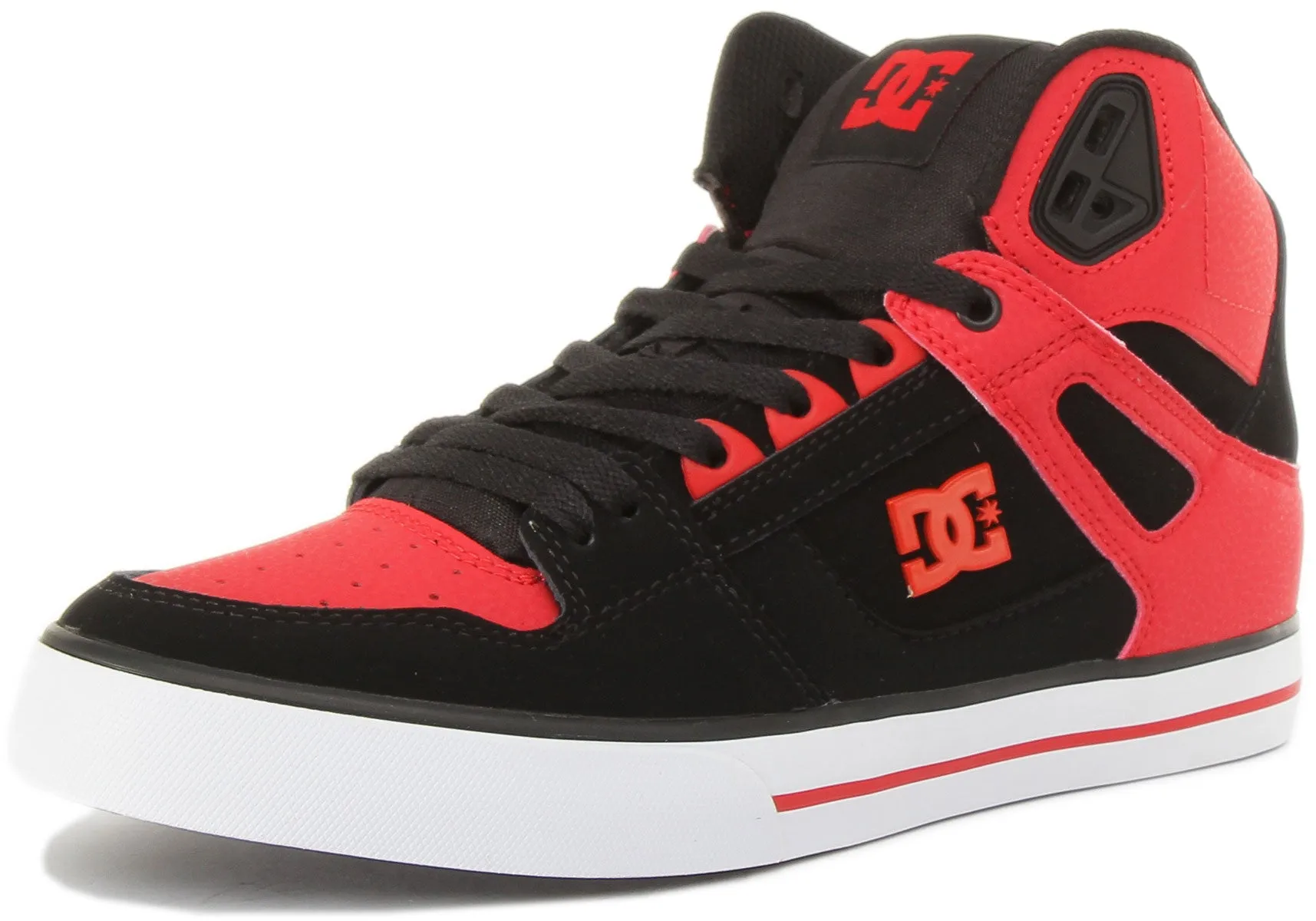 Dc Shoes Pure High Top In Black Red For Men