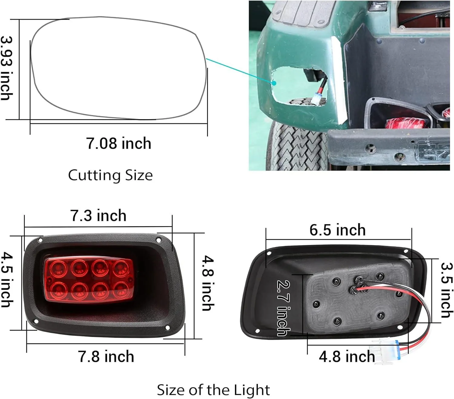 Deluxe Golf Cart Headlight Kit for EZGO TXT 1996-2013 - 10L0L