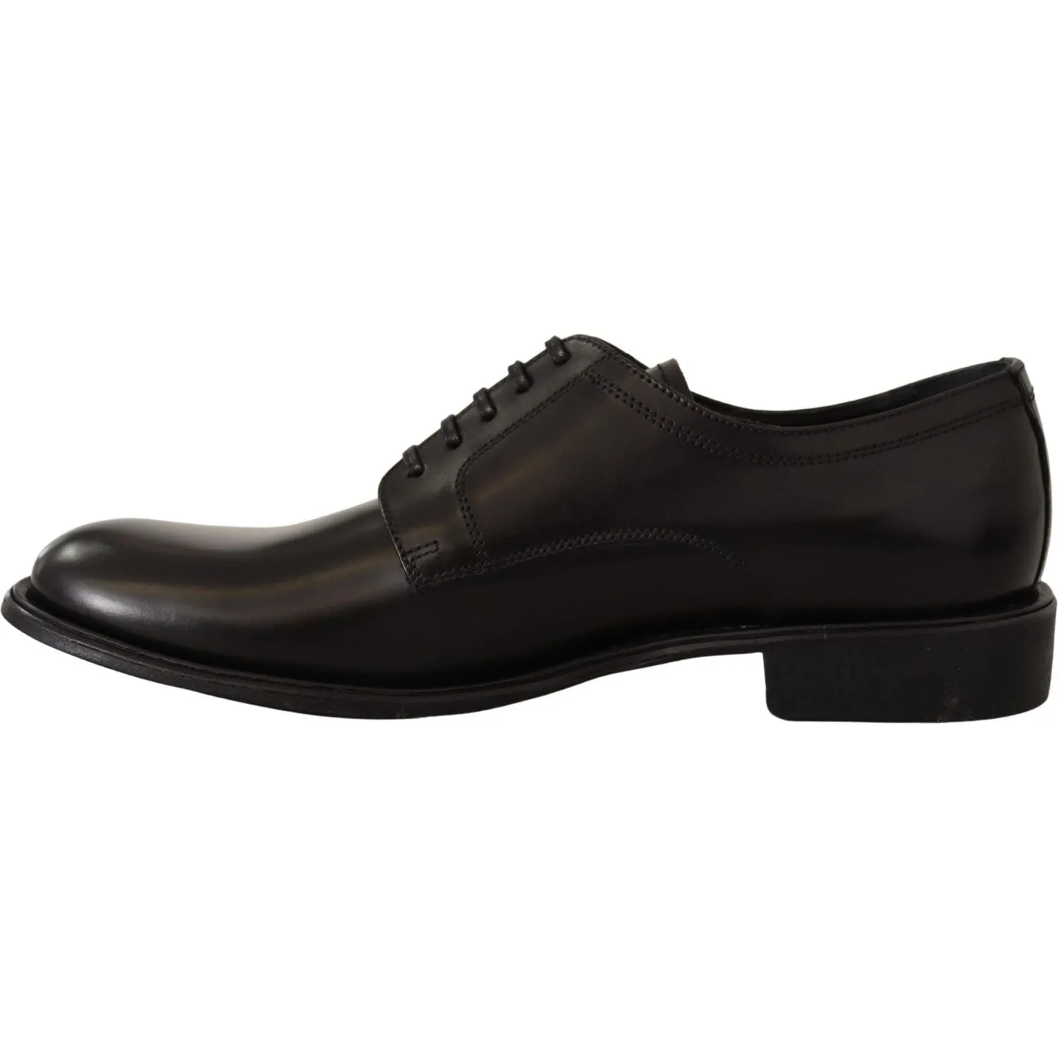 Dolce & Gabbana Elegant Black Leather Formal Derby Shoes