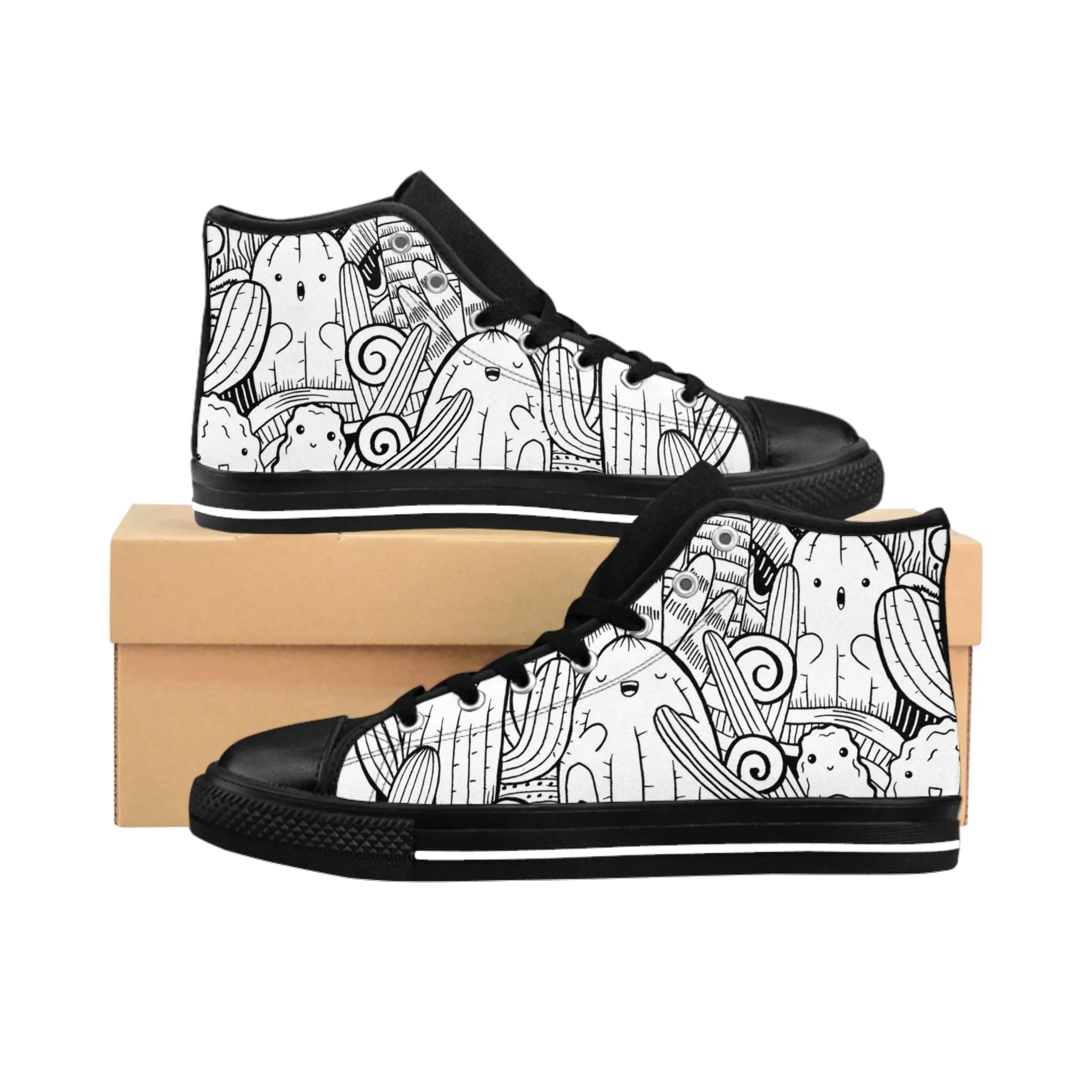 Doodle Cactus - Inovax Women's Classic Sneakers