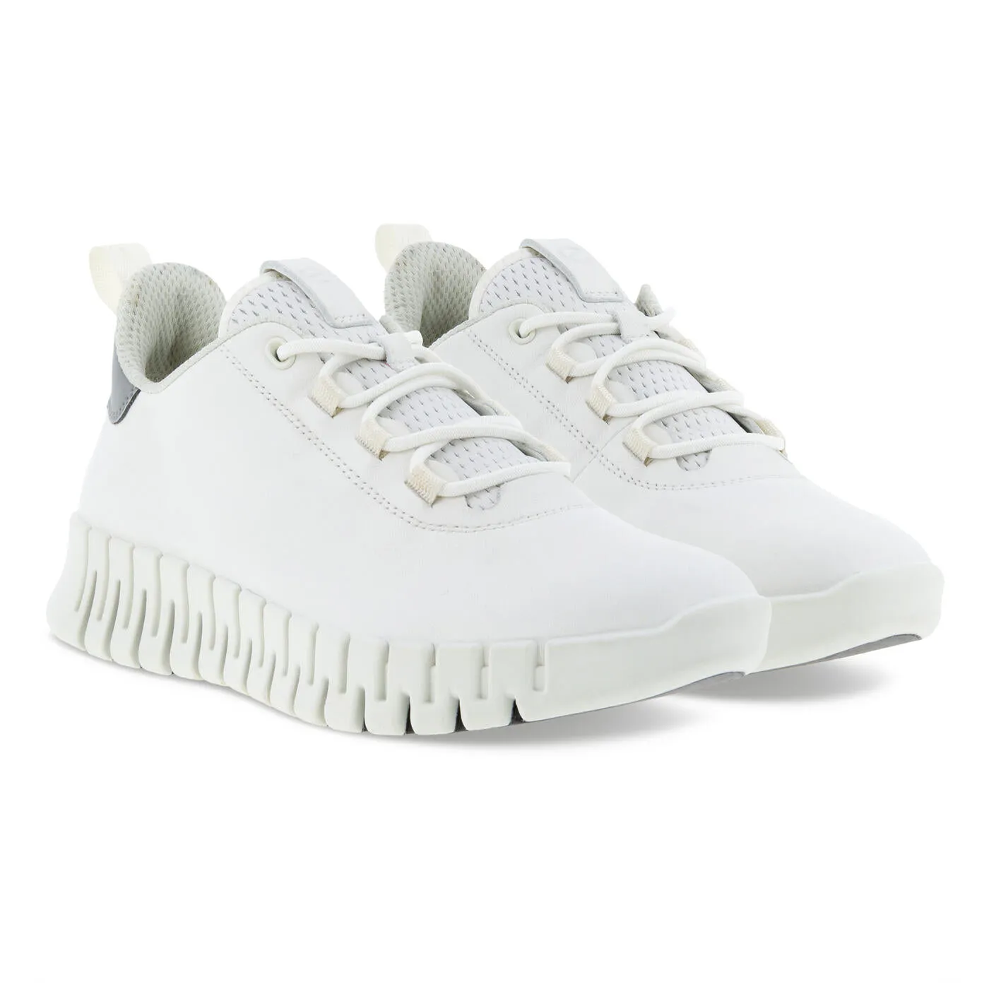 Ecco Women's Gruuv Sneaker in White Light Grey