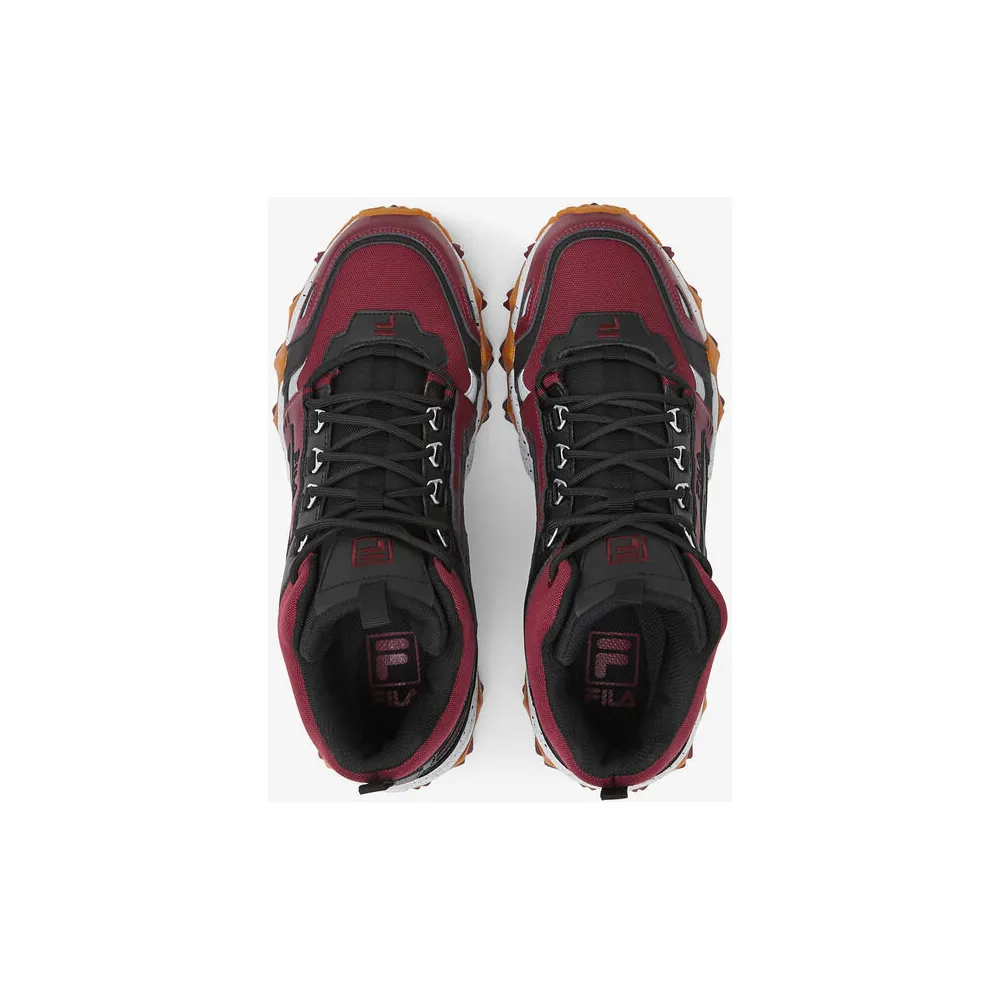 Fila Men's Oakmont TR Mid Shoes - Tawny Port / Black / Glacier Gray