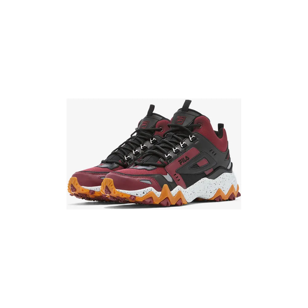 Fila Men's Oakmont TR Mid Shoes - Tawny Port / Black / Glacier Gray