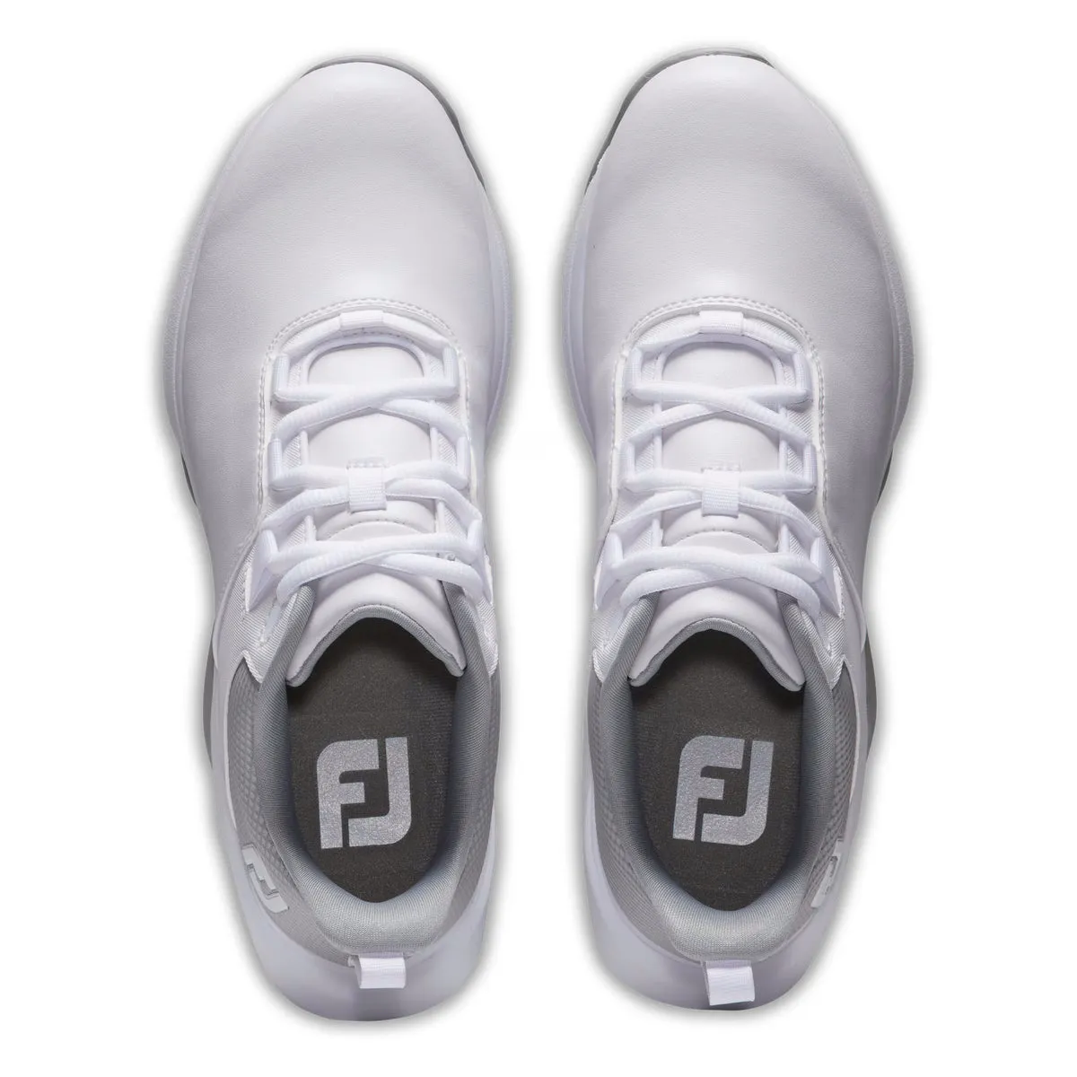 FootJoy Women's ProLite Spikeless Laced Golf Shoes - White/Grey