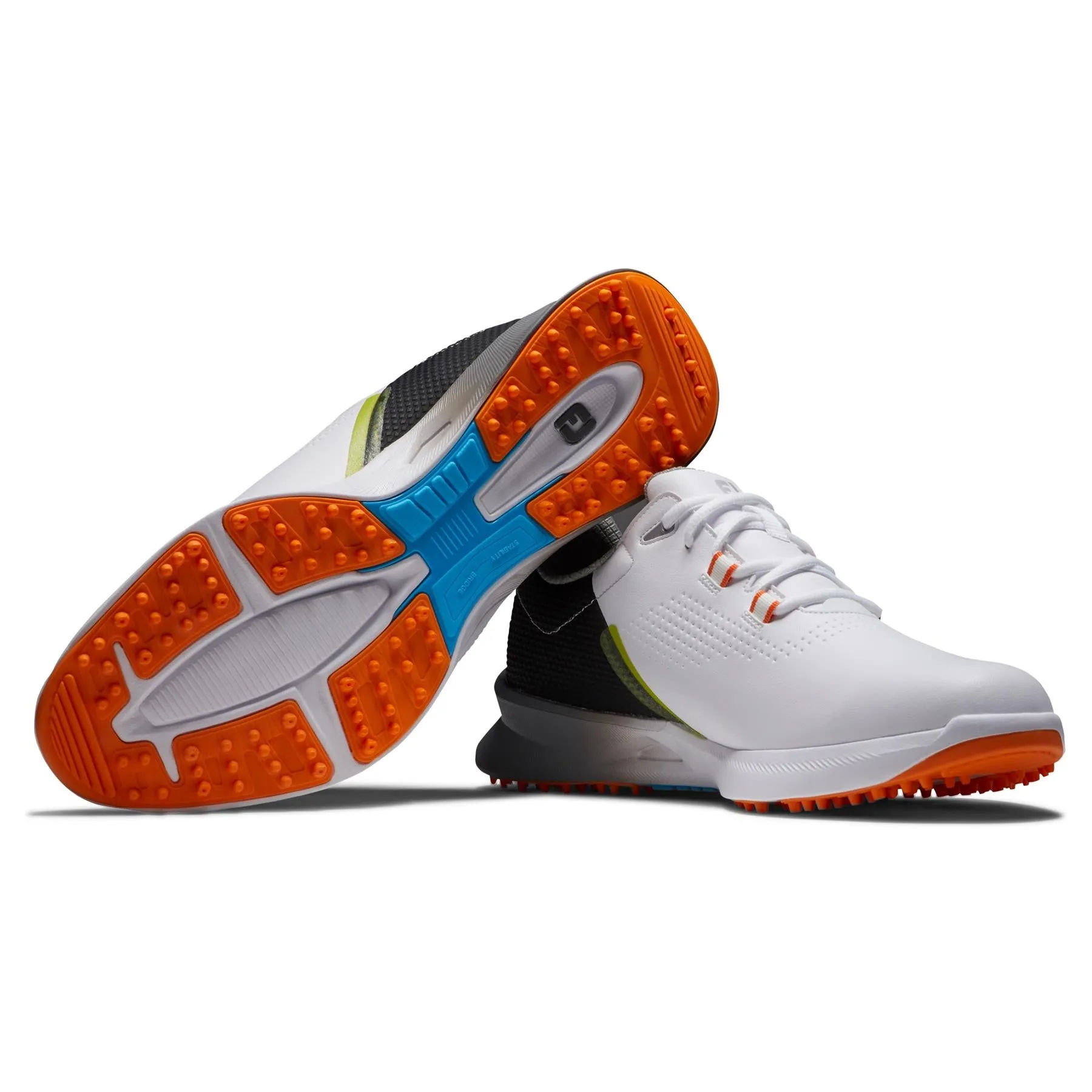 Fuel Spikeless Golf Shoe White/Black/Orange - AW23