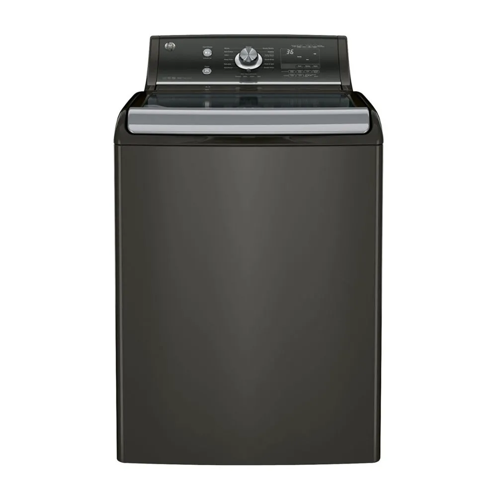 GE - 5.1 Cu. Ft. 13 Cycle High Efficiency Top Loading Washer - Metallic Carbon