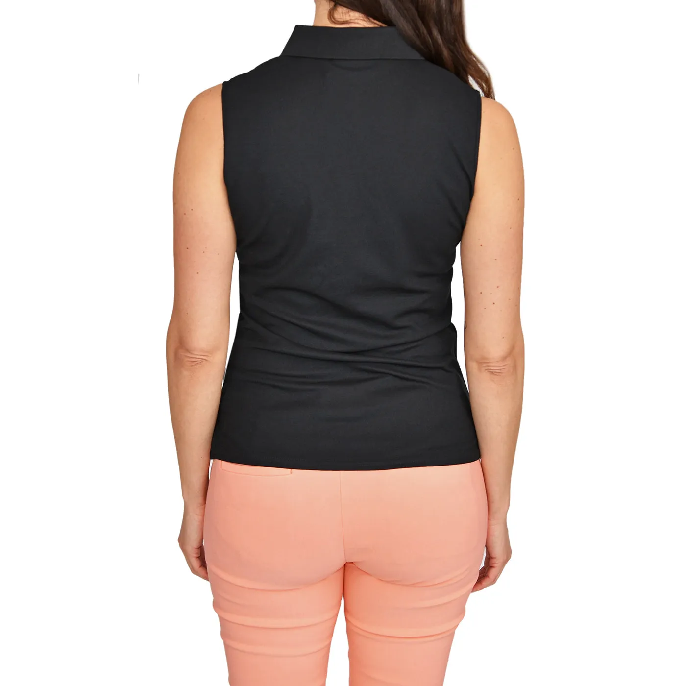 Glenmuir Women's Jenna Sleeveless Golf Shirt - Black