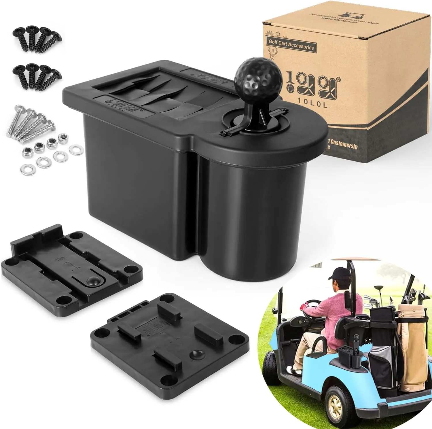 Golf Cart Ball Washer and Club Cleaning Kit Golf Cart Universal Accessories - 10L0L