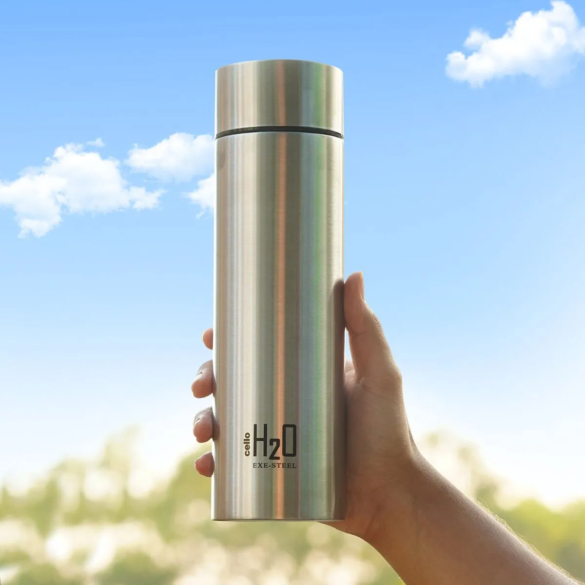 H2O Stainless Steel Water Bottle, 1000ml