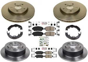 High Performance Carbon Disc Brake Rotors Pads and Shoes For Toyota Sienna 04-10