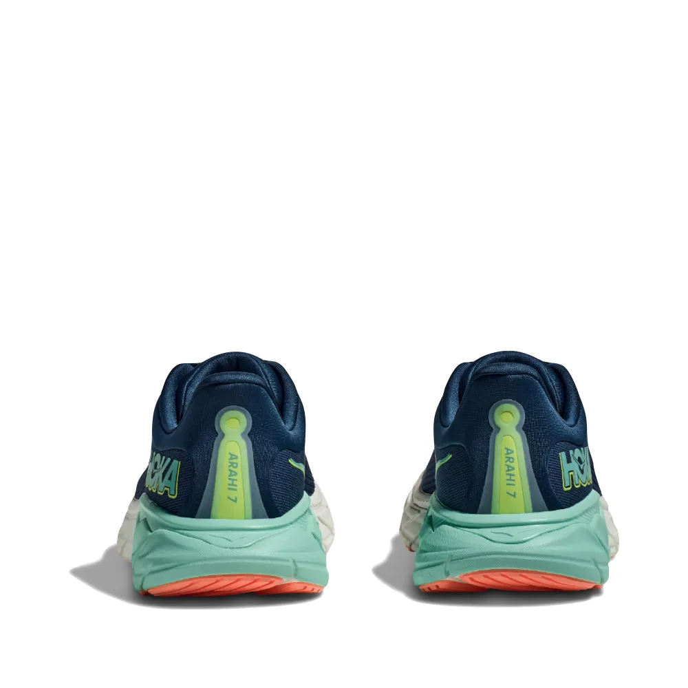 Hoka Women's Arahi 7 Sneaker in Midnight/Seafoam