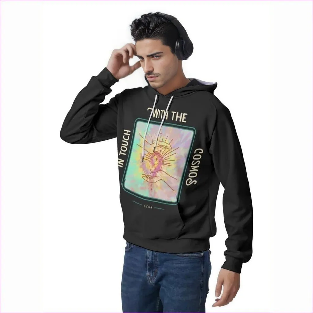 In Touch Tie-Dye Men's Black Raglan Pullover Hoodie