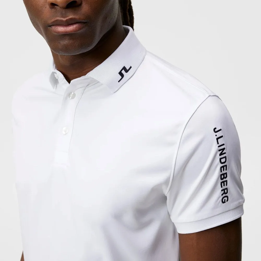 J.Lindeberg Tour Tech Reg Fit Golf Shirt - White