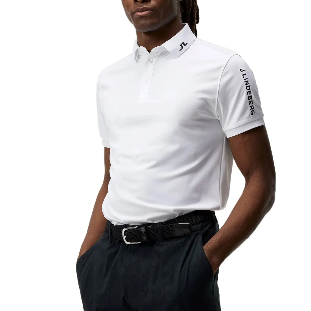 J.Lindeberg Tour Tech Reg Fit Golf Shirt - White