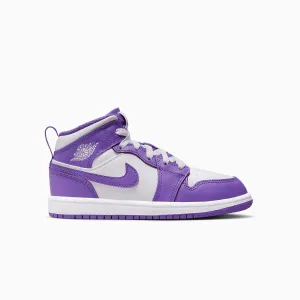 Kid's Air Jordan 1 Mid "Purple Venom" Pre School