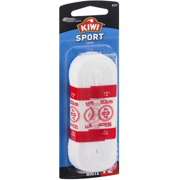 KIWI - Sport Laces Flat White 72" - 1 Pair